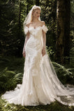 Load image into Gallery viewer, Ivory Refined Bridal Gown with Statement Skirt, Wedding Dress for Formal Ceremony