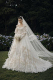 Load image into Gallery viewer, Ivory Classic Bridal Gown with Statement Skirt, Wedding Dress for Formal Ceremony