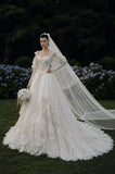 Load image into Gallery viewer, Ivory Classic Bridal Gown with Statement Skirt, Wedding Dress for Formal Ceremony