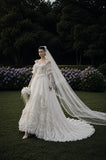 Load image into Gallery viewer, Ivory Classic Bridal Gown with Statement Skirt, Wedding Dress for Formal Ceremony