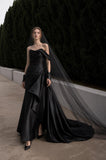 Load image into Gallery viewer, Black Gothic Bridal Gown with Ceremony Style, Wedding Dress for Wedding Reception