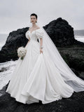 Load image into Gallery viewer, Ivory Statement Bridal Gown with Ceremony Style, Wedding Dress for Formal Ceremony