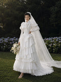 Load image into Gallery viewer, Ivory Elegant Bridal Gown with Formal Bridal Look, Wedding Dress for Garden Wedding