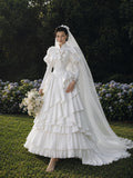 Load image into Gallery viewer, Ivory Elegant Bridal Gown with Formal Bridal Look, Wedding Dress for Garden Wedding