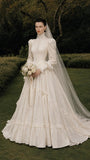 Load image into Gallery viewer, Ivory Refined Bridal Gown with Formal Bridal Look, Wedding Dress for Garden Wedding