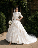 Load image into Gallery viewer, Ivory Graceful Bridal Gown with Formal Bridal Look, Wedding Dress for Garden Wedding