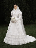 Load image into Gallery viewer, Ivory Graceful Bridal Gown with Full-Length Silhouette, Wedding Dress for Garden Wedding