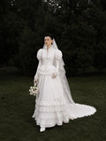 Load image into Gallery viewer, Ivory Graceful Bridal Gown with Full-Length Silhouette, Wedding Dress for Garden Wedding