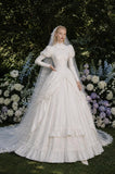 Load image into Gallery viewer, Ivory Classic Bridal Gown with Formal Bridal Look, Wedding Dress for Garden Wedding