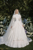 Load image into Gallery viewer, Ivory Classic Bridal Gown with Formal Bridal Look, Wedding Dress for Garden Wedding