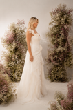 Load image into Gallery viewer, Iris Off Shoulder Wedding Dress, Modern Corset Bridal Gown with Sculpted Fit image 1