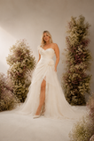 Load image into Gallery viewer, Iris Off Shoulder Wedding Dress, Modern Corset Bridal Gown with Sculpted Fit image 3