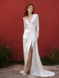 Load image into Gallery viewer, Jacqueline Cape Wedding Dress, Statement Bridal Gown with Dramatic Draped Detail image 1