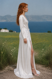 Load image into Gallery viewer, Jacqueline Cape Wedding Dress, Statement Bridal Gown with Dramatic Draped Detail image 2