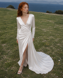 Load image into Gallery viewer, Jacqueline Cape Wedding Dress, Statement Bridal Gown with Dramatic Draped Detail image 5