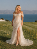 Load image into Gallery viewer, Josephine Long Sleeve Wedding Dress, Modest Bridal Gown with Elegant Train image 2