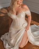 Load image into Gallery viewer, Josephine Long Sleeve Wedding Dress, Modest Bridal Gown with Elegant Train image 4