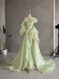 Load image into Gallery viewer, Karina Boho Wedding Dress, Ethereal Bridal Gown for Outdoor Ceremony image 3