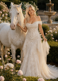 Load image into Gallery viewer, Katerina Boho Wedding Dress, Ethereal Bridal Gown for Outdoor Ceremony image 5