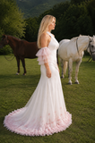Load image into Gallery viewer, Liliana Cape Wedding Dress, Statement Bridal Gown with Dramatic Draped Detail image 1