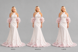 Load image into Gallery viewer, Liliana Cape Wedding Dress, Statement Bridal Gown with Dramatic Draped Detail image 5