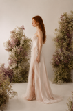 Load image into Gallery viewer, Liora Romantic Lace Wedding Dress, Elegant A-Line Bridal Gown with Soft Train image 1