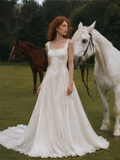 Load image into Gallery viewer, Lisette Romantic Lace Wedding Dress, Elegant A-Line Bridal Gown with Soft Train image 2