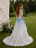 Load image into Gallery viewer, Lucienne Boho Wedding Dress, Ethereal Bridal Gown for Outdoor Ceremony image 3