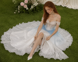 Load image into Gallery viewer, Lucienne Boho Wedding Dress, Ethereal Bridal Gown for Outdoor Ceremony image 4