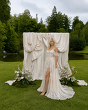 Load image into Gallery viewer, Madeleine Minimalist Satin Wedding Dress, Sleek Sheath Bridal Gown with Train image 3