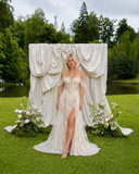 Load image into Gallery viewer, Madeleine Minimalist Satin Wedding Dress, Sleek Sheath Bridal Gown with Train image 5