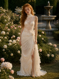 Load image into Gallery viewer, Marielle Long Sleeve Wedding Dress, Modest Bridal Gown with Elegant Train image 1