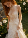 Load image into Gallery viewer, Marielle Long Sleeve Wedding Dress, Modest Bridal Gown with Elegant Train image 4