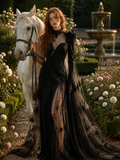 Load image into Gallery viewer, Nicolette Long Sleeve Wedding Dress, Modest Bridal Gown with Elegant Train image 6