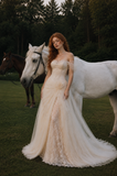 Load image into Gallery viewer, Noelle Boho Wedding Dress, Ethereal Bridal Gown for Outdoor Ceremony image 1