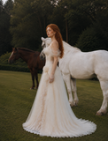 Load image into Gallery viewer, Noelle Boho Wedding Dress, Ethereal Bridal Gown for Outdoor Ceremony image 2