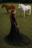 Load image into Gallery viewer, Octavia Boho Wedding Dress, Ethereal Bridal Gown for Outdoor Ceremony image 4