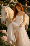 Load image into Gallery viewer, Odette Long Sleeve Wedding Dress, Modest Bridal Gown with Elegant Train image 4
