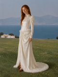 Load image into Gallery viewer, Ophelia Off Shoulder Wedding Dress, Modern Corset Bridal Gown with Sculpted Fit image 2