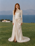 Load image into Gallery viewer, Ophelia Off Shoulder Wedding Dress, Modern Corset Bridal Gown with Sculpted Fit image 3