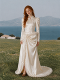 Load image into Gallery viewer, Ophelia Off Shoulder Wedding Dress, Modern Corset Bridal Gown with Sculpted Fit image 5