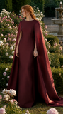 Load image into Gallery viewer, Primrose Cape Wedding Dress, Statement Bridal Gown with Dramatic Draped Detail image 1