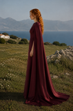 Load image into Gallery viewer, Primrose Cape Wedding Dress, Statement Bridal Gown with Dramatic Draped Detail image 3