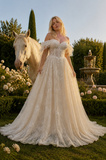 Load image into Gallery viewer, Quinn Boho Wedding Dress, Ethereal Bridal Gown for Outdoor Ceremony image 2