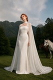 Load image into Gallery viewer, Sabrina Romantic Lace Wedding Dress, Elegant A-Line Bridal Gown with Soft Train image 1