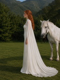 Load image into Gallery viewer, Sabrina Romantic Lace Wedding Dress, Elegant A-Line Bridal Gown with Soft Train image 2