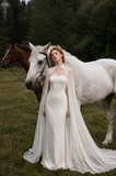 Load image into Gallery viewer, Sabrina Romantic Lace Wedding Dress, Elegant A-Line Bridal Gown with Soft Train image 4