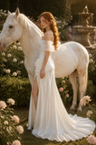 Load image into Gallery viewer, Seraphina Boho Wedding Dress, Ethereal Bridal Gown for Outdoor Ceremony image 1