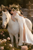Load image into Gallery viewer, Seraphina Boho Wedding Dress, Ethereal Bridal Gown for Outdoor Ceremony image 4