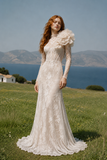 Load image into Gallery viewer, Tallulah Off Shoulder Wedding Dress, Modern Corset Bridal Gown with Sculpted Fit image 3